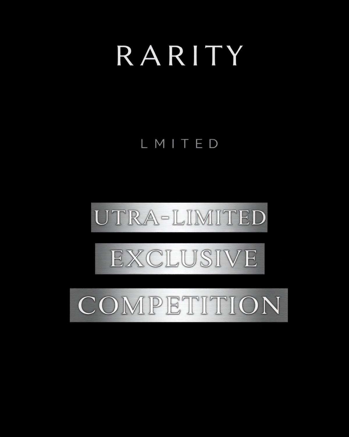 Vertical rarity scale infographic in black, silver, and navy